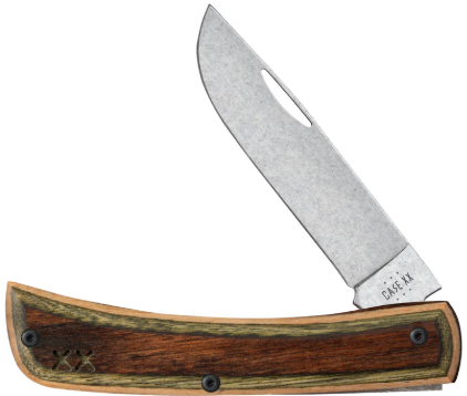 Case Knife Brown/Green Laminate Wood Sod Buster Jr 66381