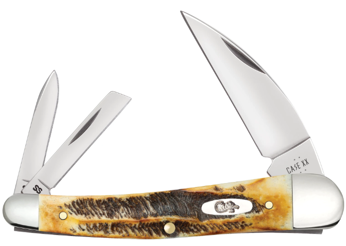 Case Knife 6.5 Bone Stag Seahorse Whittler 65347