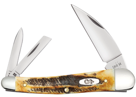 Case Knife 6.5 Bone Stag Seahorse Whittler 65347