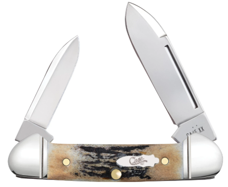 Case Knife Genuine Stag Baby Butterbean 10758 Fluted Bolster