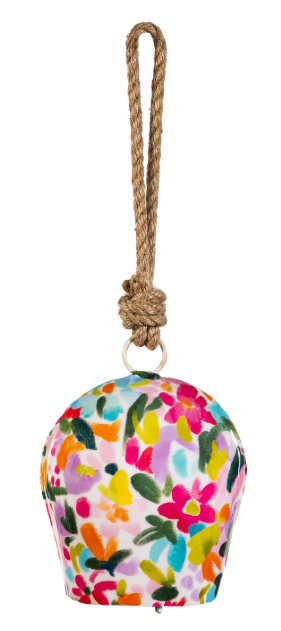 Printed Colorful Bouquets Garden Bell