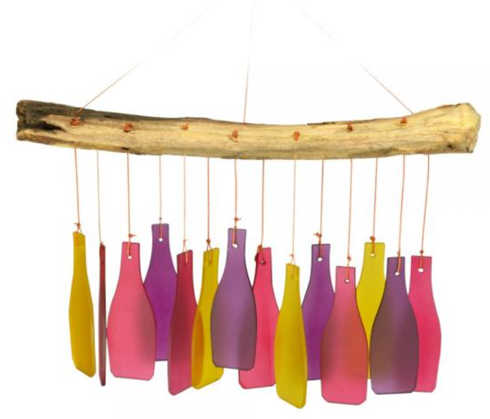 Recycled Glass Windchime Bottles