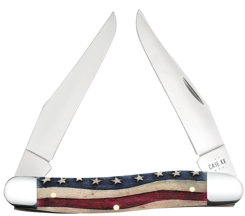 Case Knife Star Spangled Natural Bone Muskrat 64143