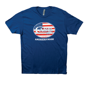 Case Knife Tee Royal Blue Flag