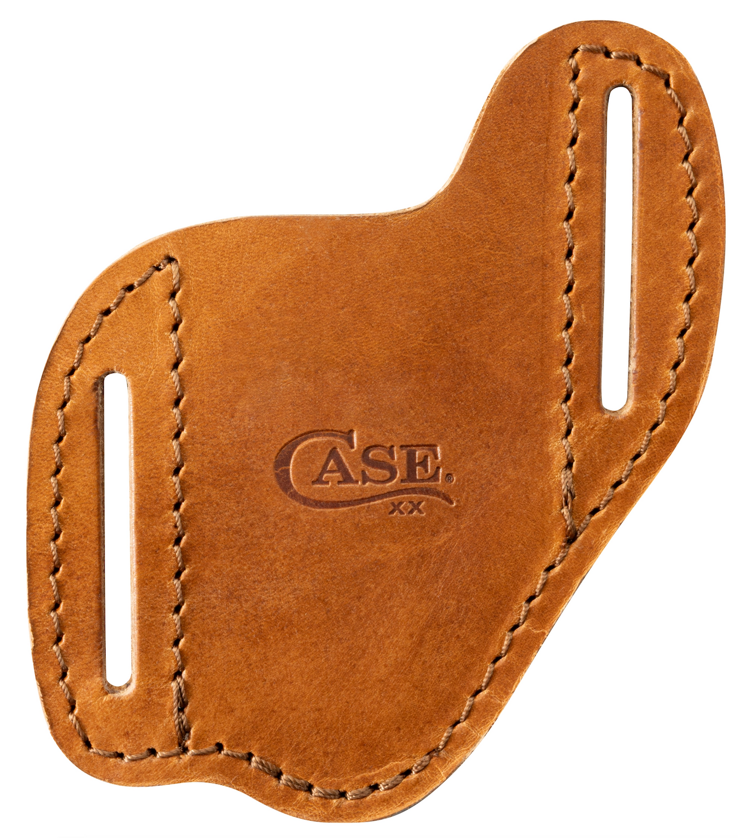 Case Knife Open Top Brown Leather Belt Sheath 50308