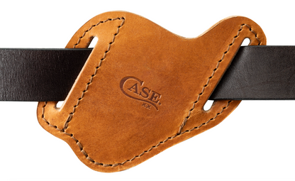 Case Knife Open Top Brown Leather Belt Sheath 50308