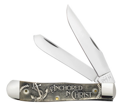 Case Knife Anchored in Christ Trapper 1067687
