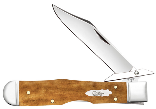 Case Knife Antique Bone Smooth Cheetah Cub Fluted 58214