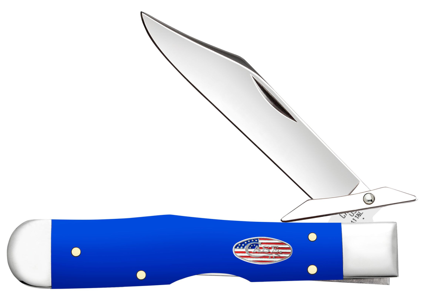 Case Knife Royal Blue Synthetic Smooth Cheetah Cub 16406