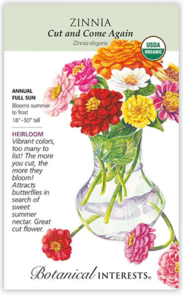 Cut and Come Again Zinnia Seeds