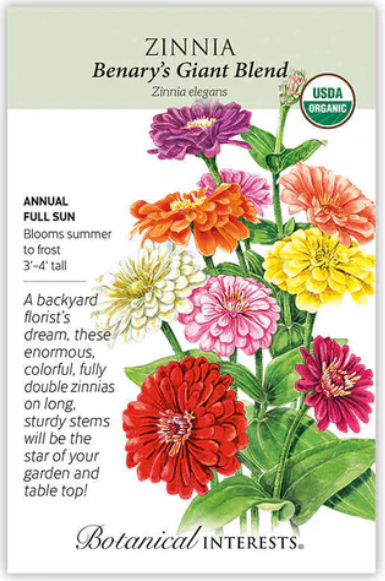 Benary's Giant Blend Zinnia Seeds