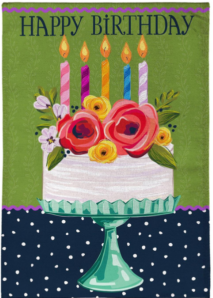 Happy Birthday Garden Flag