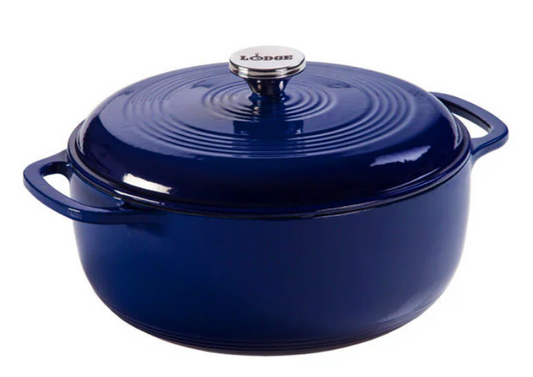 Lodge Cast Iron Dutch Oven Enameled Indigo 6QT