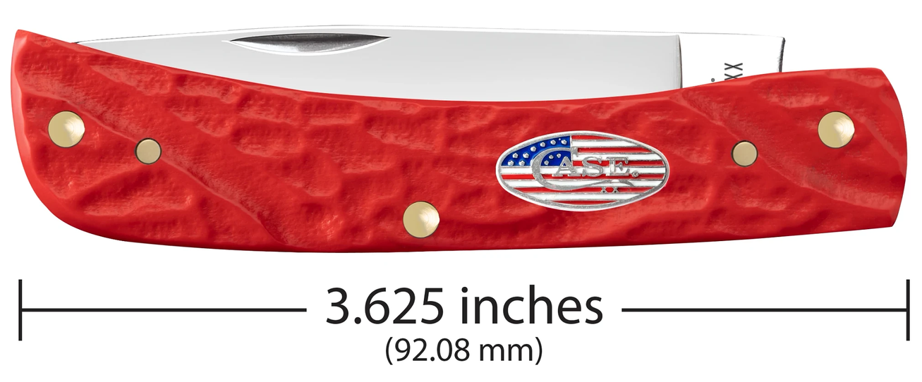 Case Knife Red Synthetic Rough Jig Sod Buster Jr 39968
