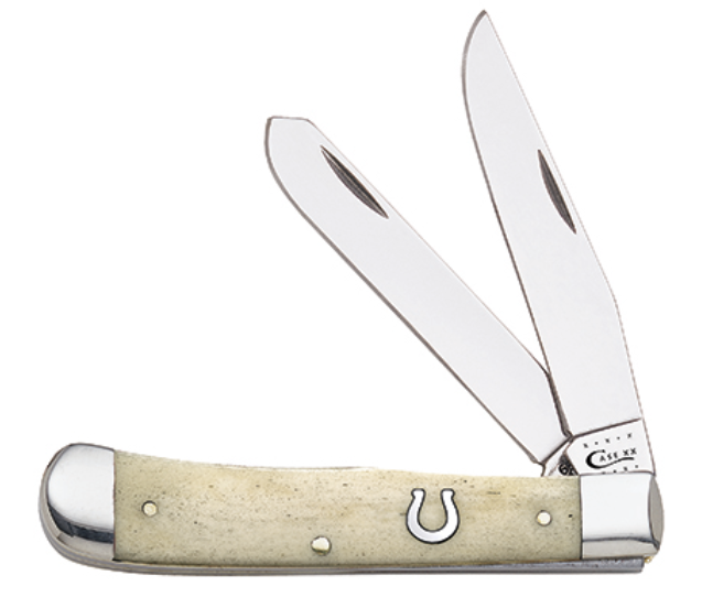 Case Knife Smooth Natural Bone Horseshoe Trapper 09197