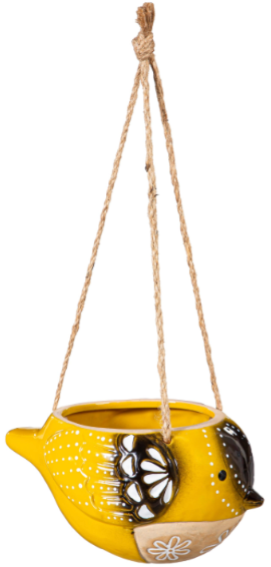 Chirpy Birds Ceramic Hanging Planter