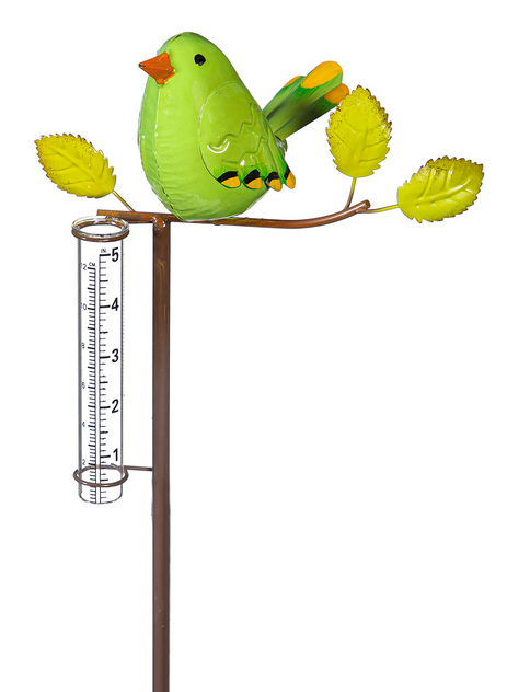 Perched Bird Rain Gauge 44"