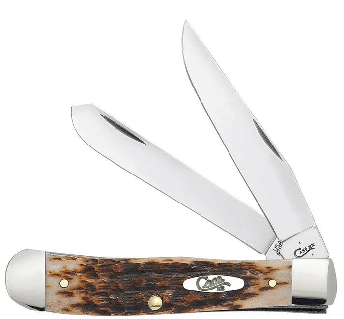 Case Knife Amber Bone Trapper 00164