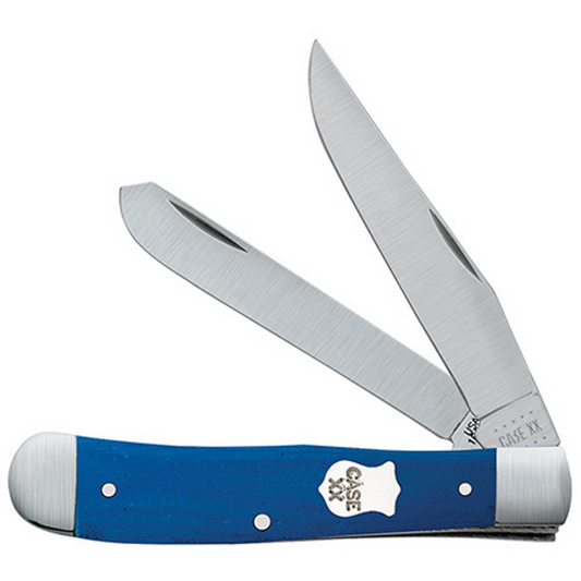 Case Knife Blue G10 Trapper 16740