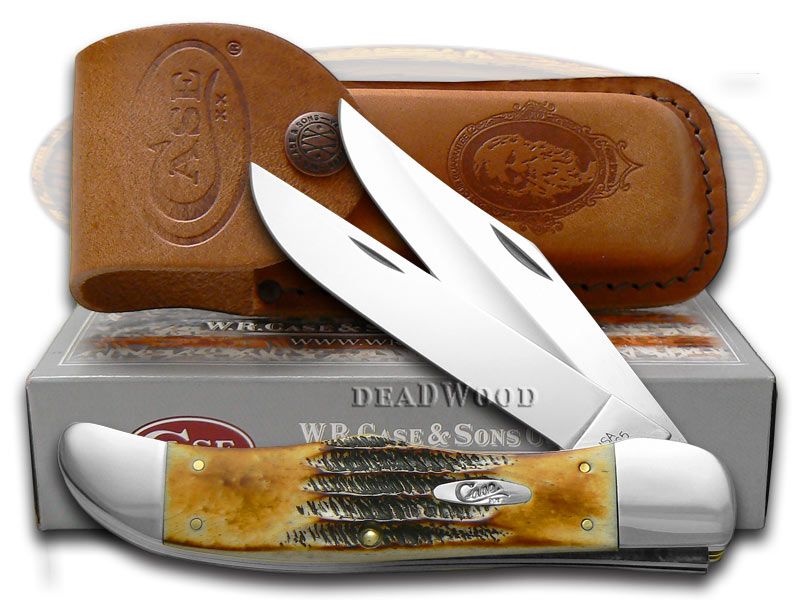 Case Knife 6.5 Bone Stag Folding Hunter 03574