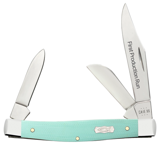 Case Knife First Run Seafoam Green G10 Stockman 95812